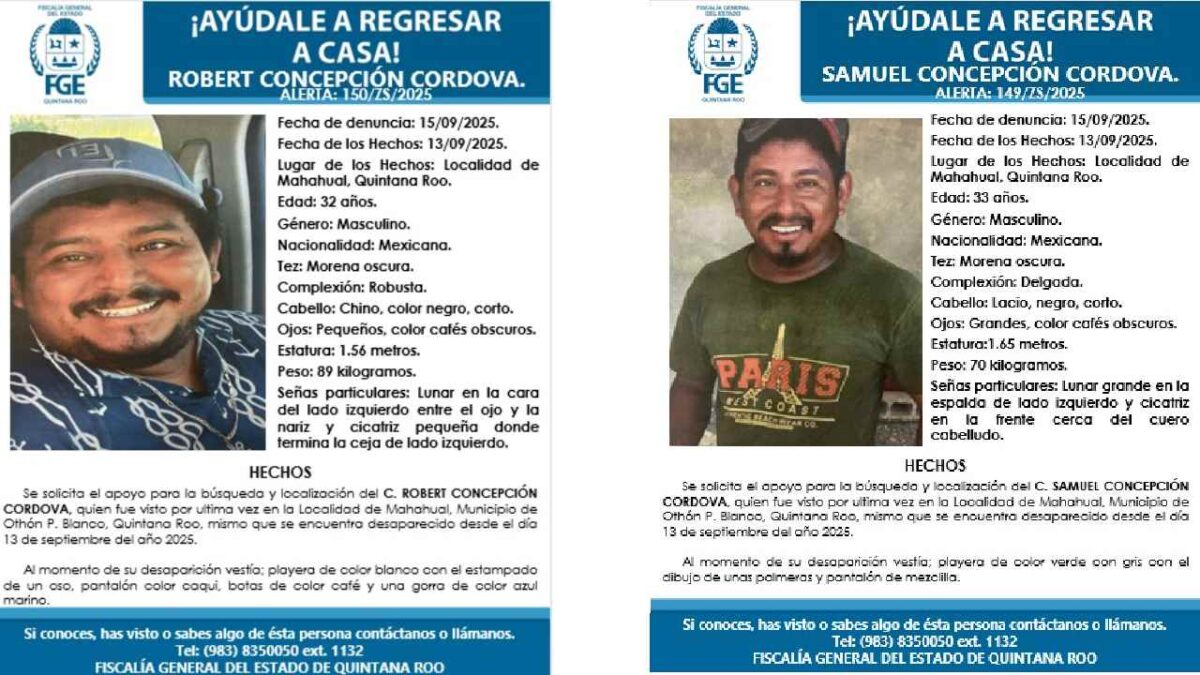 Desaparecen dos en Mahahual.