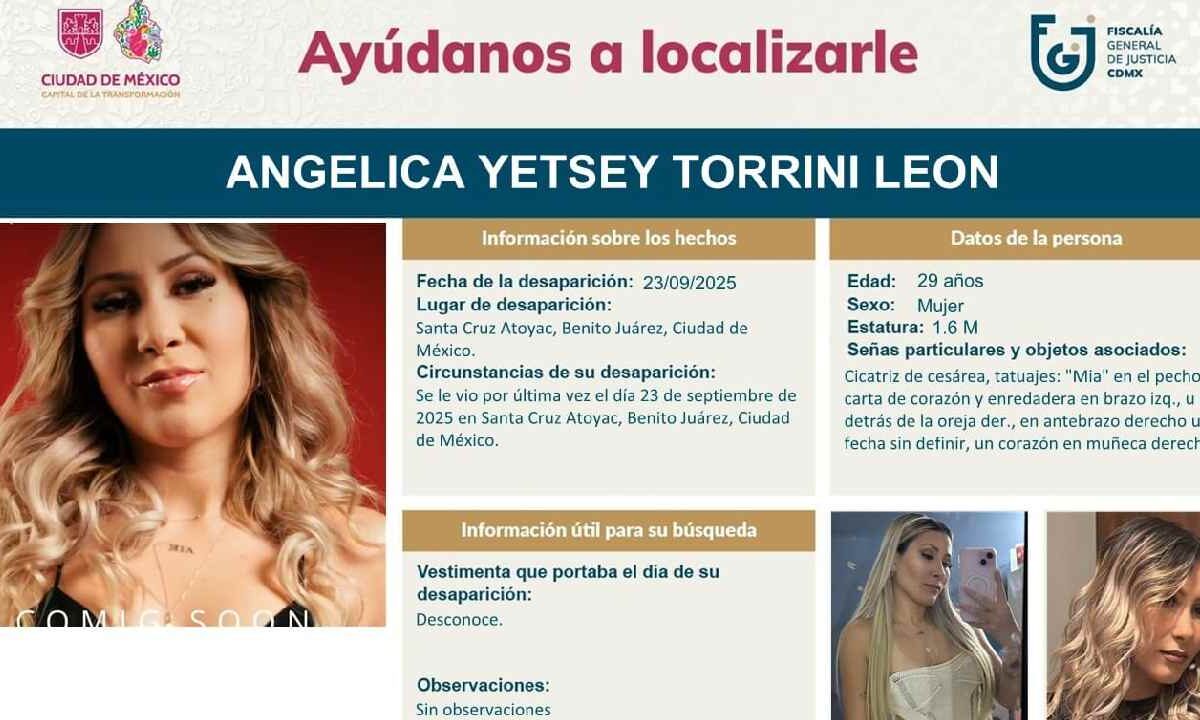 Desaparece modelo venezolana.