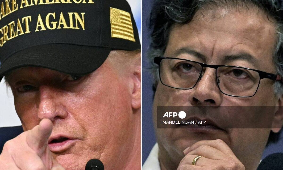 Los presidentes Donald Trump y Gustavo Petro.