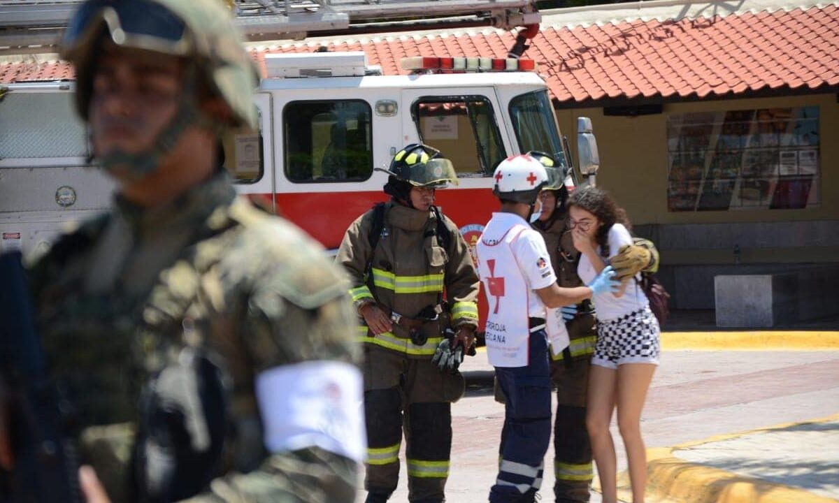 Simulacro Nacional en Cancún.