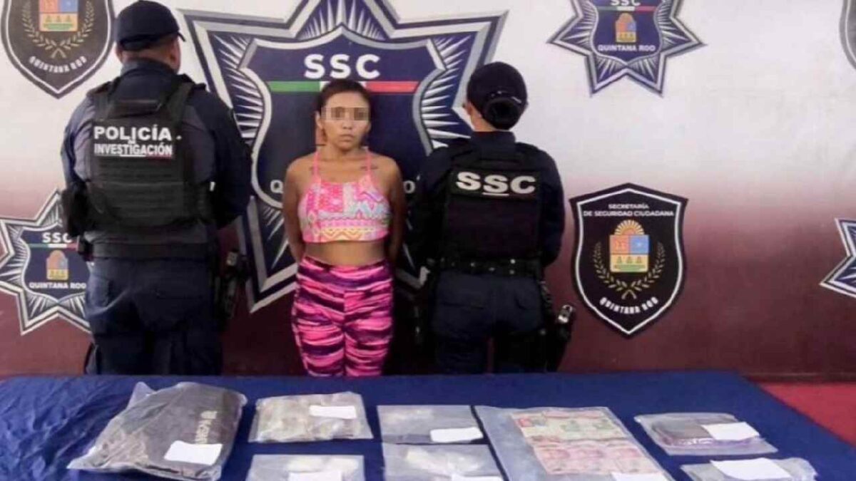 Policía de Cancún en acción.