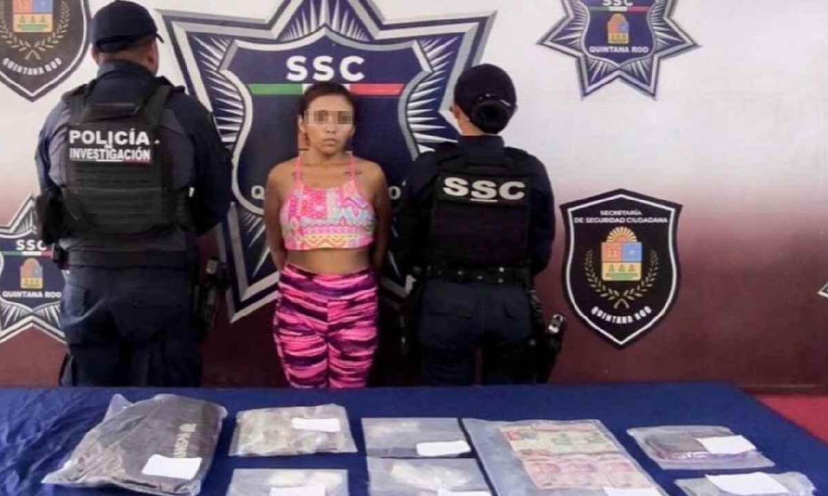 Policía de Cancún en acción.