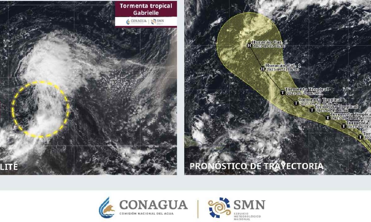 Tormenta tropical Gabrielle.