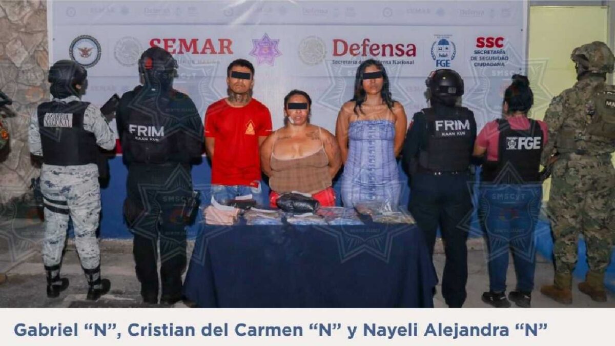 Cae mujer con droga.