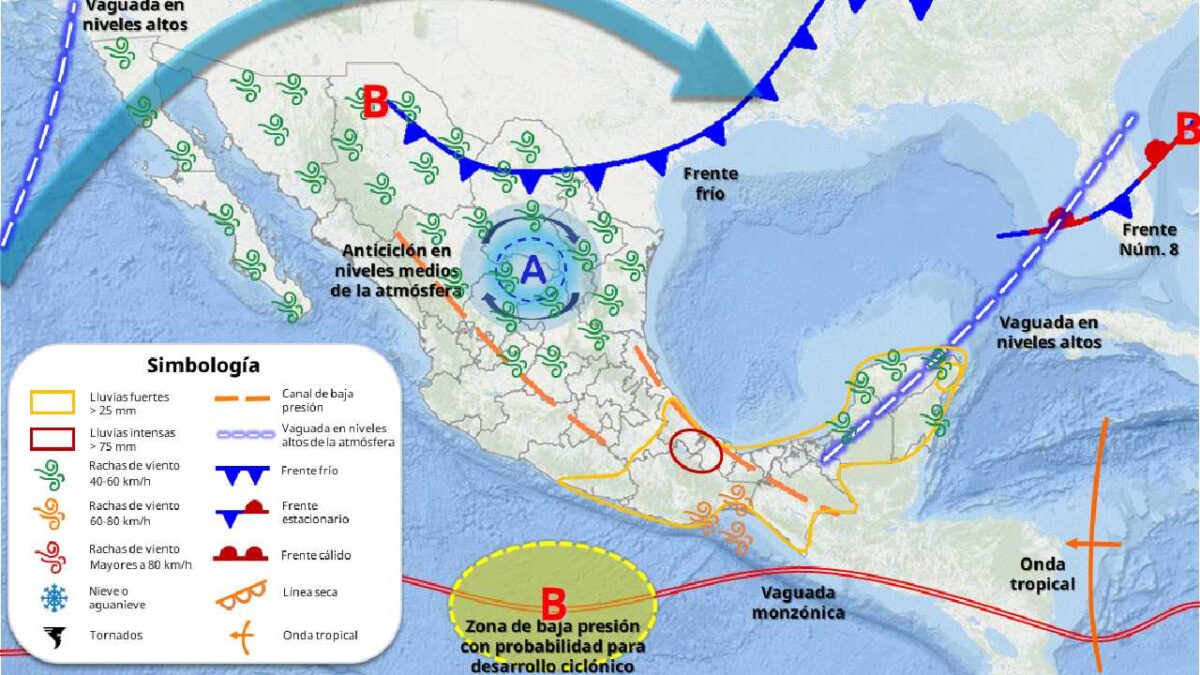 Clima variado en la entidad.
