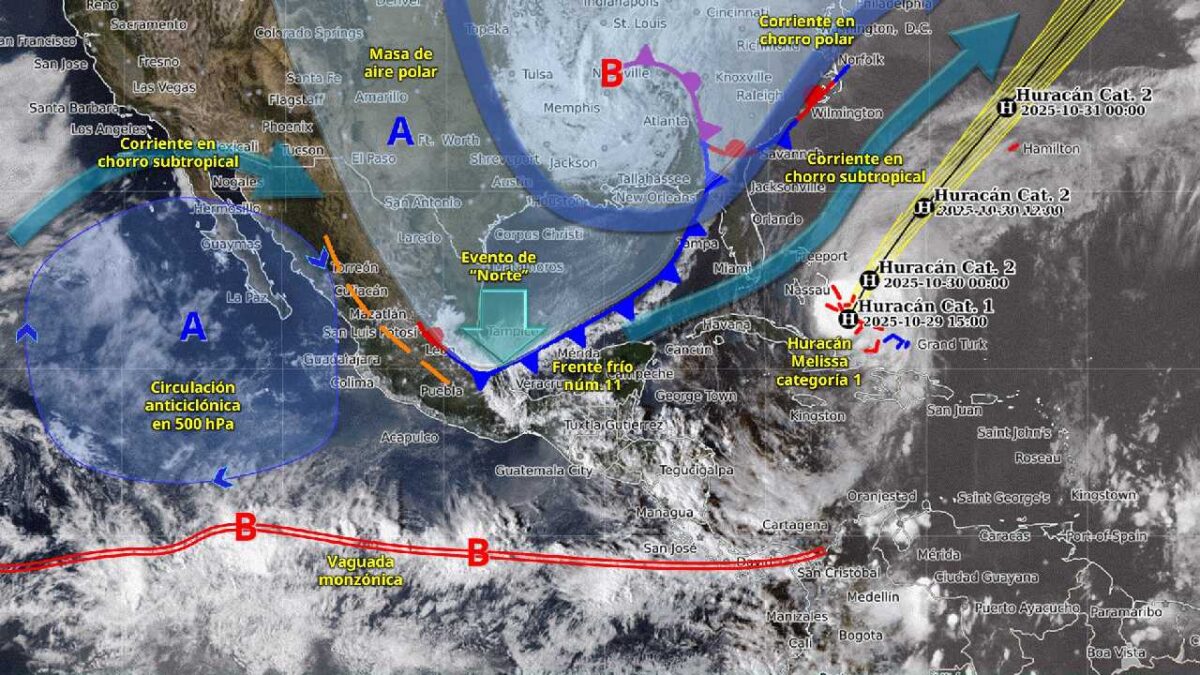 Presencia del frente frío 11 traerá nublados.