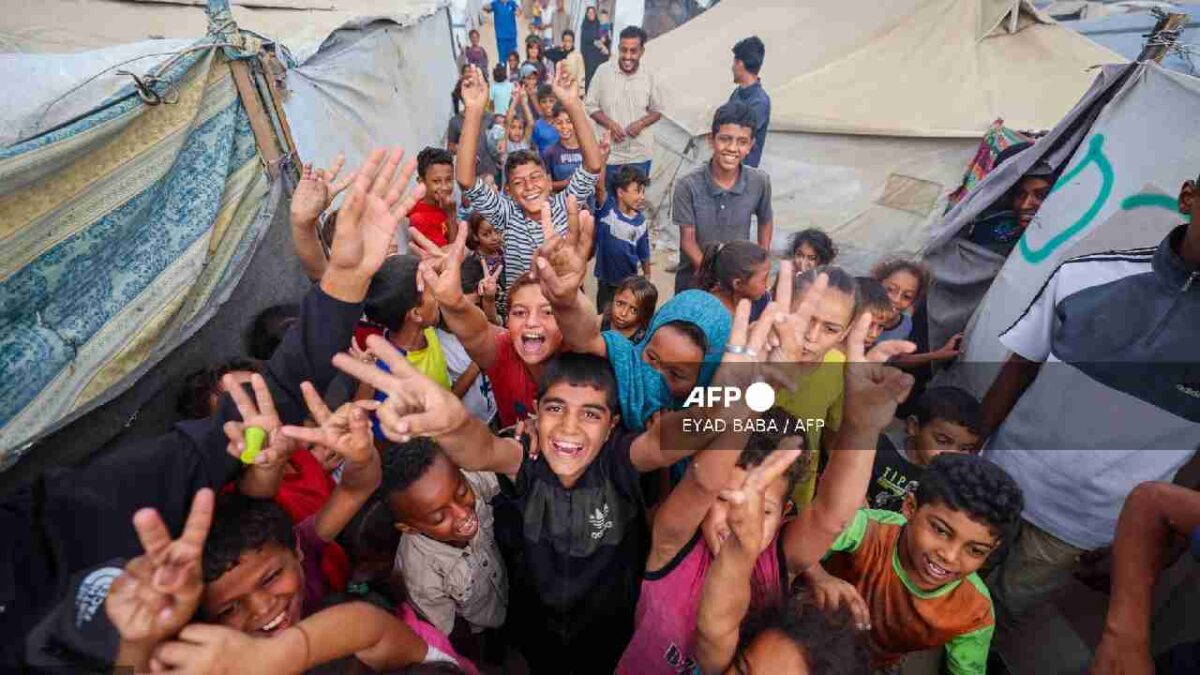 Gazatíes estallan de júbilo.