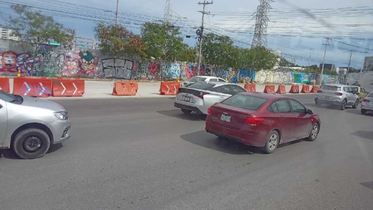Ubica los cierres viales en Cancún.
