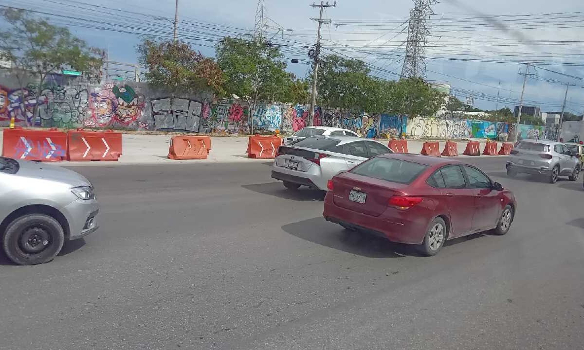 Ubica los cierres viales en Cancún.