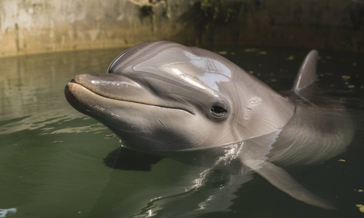 Mincho, el delfín explotado en el Caribe mexicano.