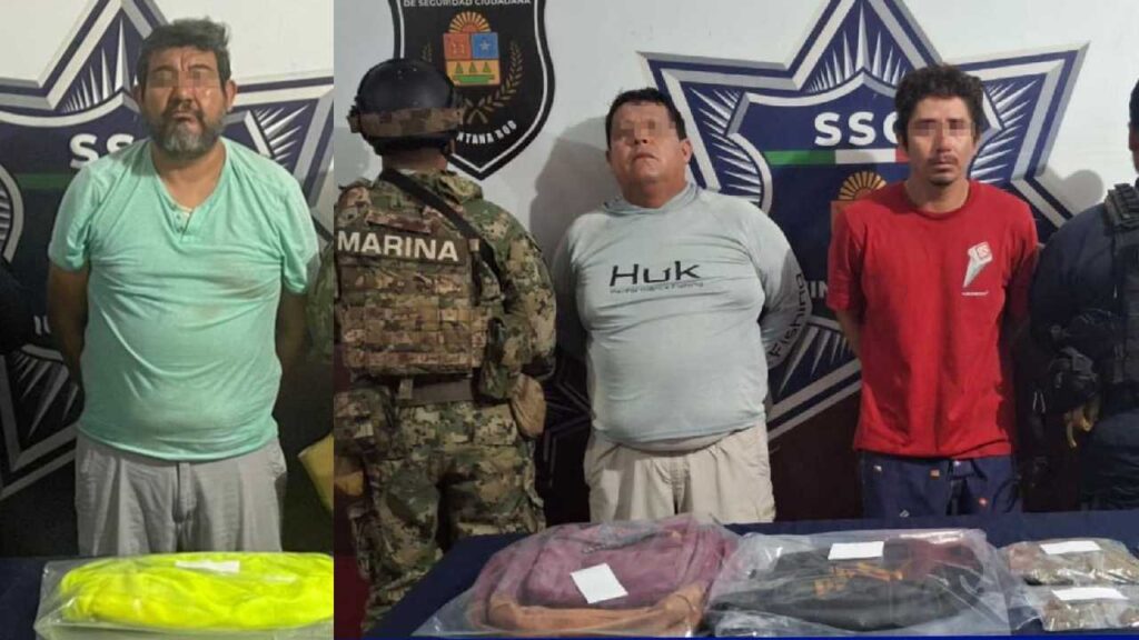 Los detenidos tenían diversas drogas.