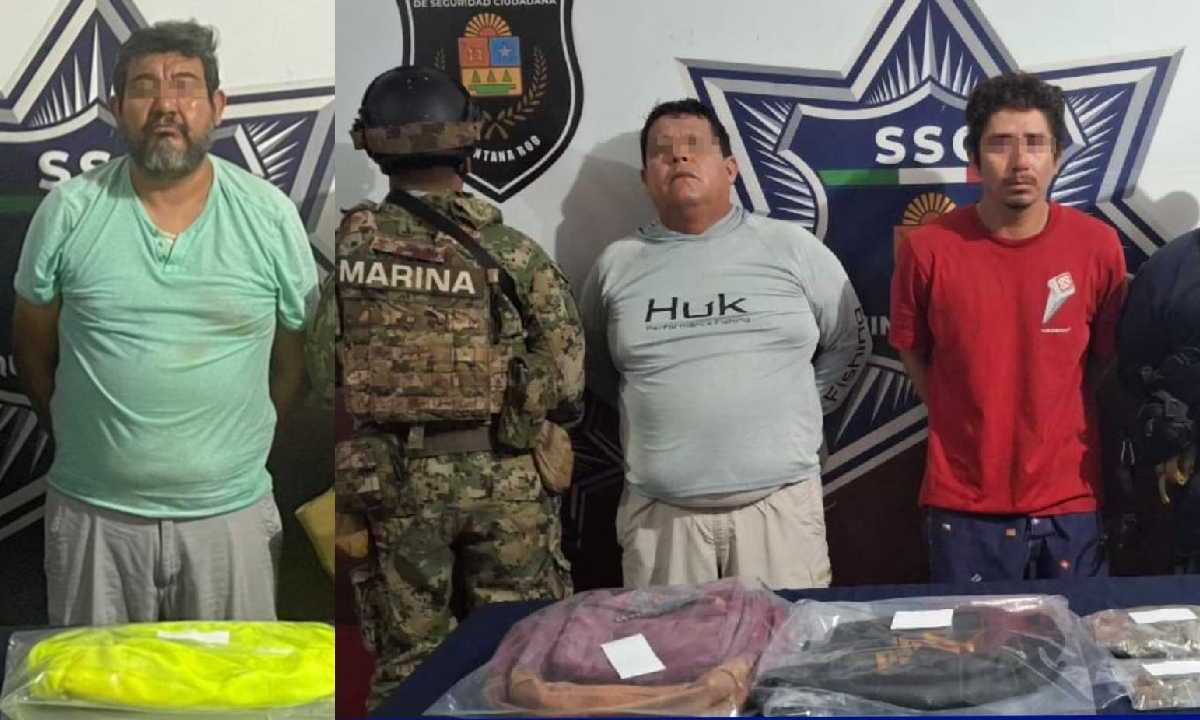 Los detenidos tenían diversas drogas.