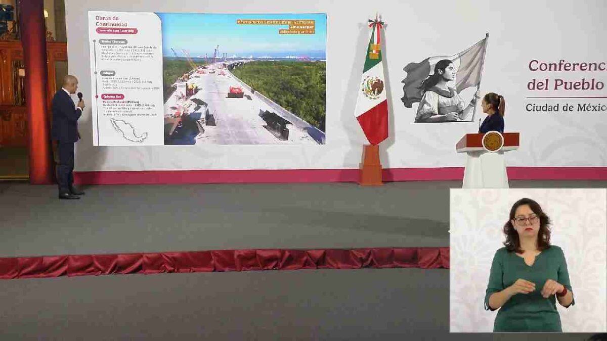 Obra del Puente Nichupté, en diciembre.