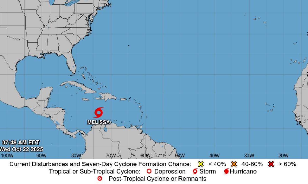 Monitorean a la tormenta tropical Melissa.