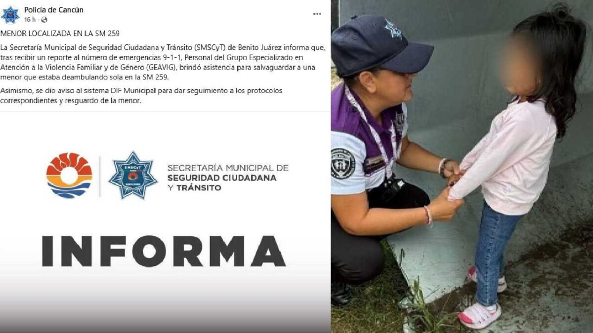 Últimas noticias. Menor rescatada.