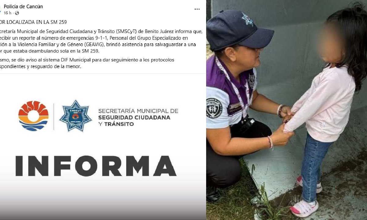 Últimas noticias. Menor rescatada.