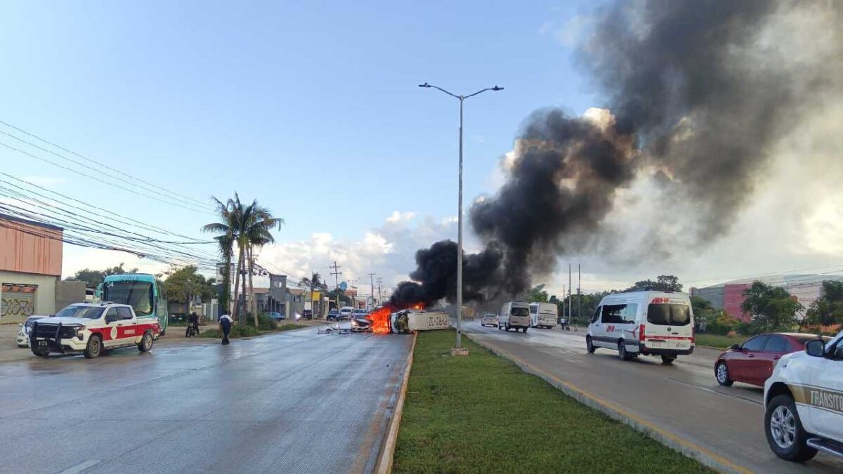 Accidente en el Colosio.