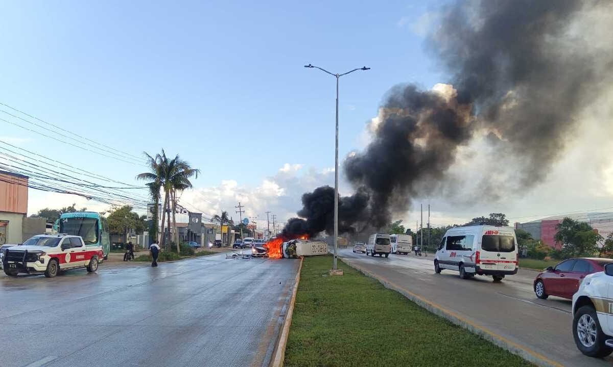 Accidente en el Colosio.