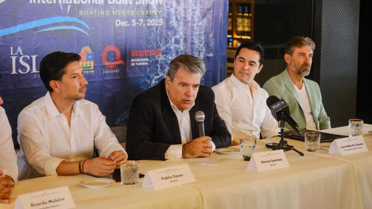 Todo listo para el Cancun International Boat Show.