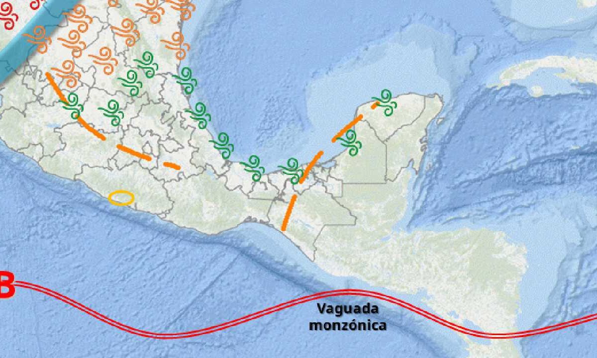 Prevén nublados y calor.