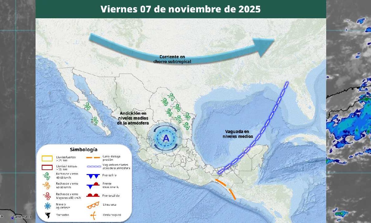 Prevén lluvias y nublados.