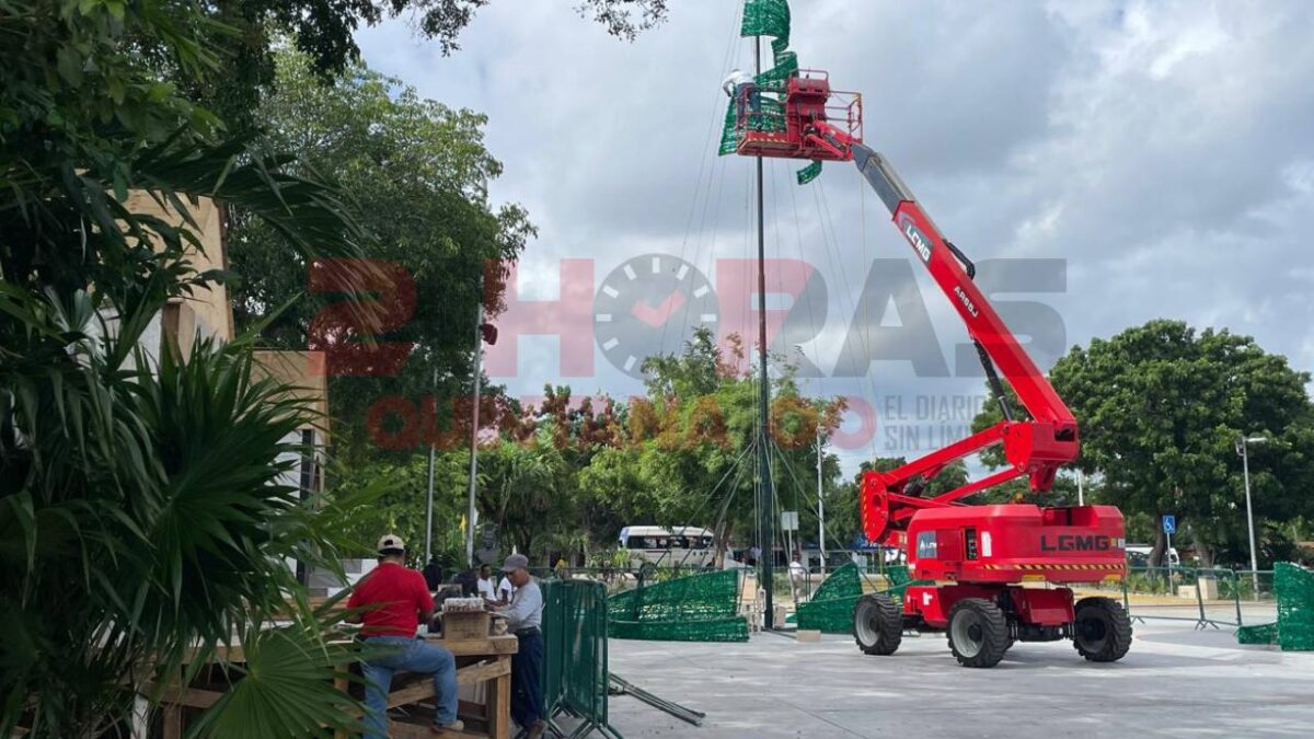 Decoración navideña en Cancún.