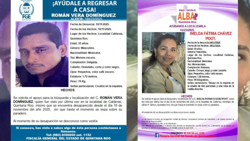 Desaparece hombre y mujer en Calderitas.