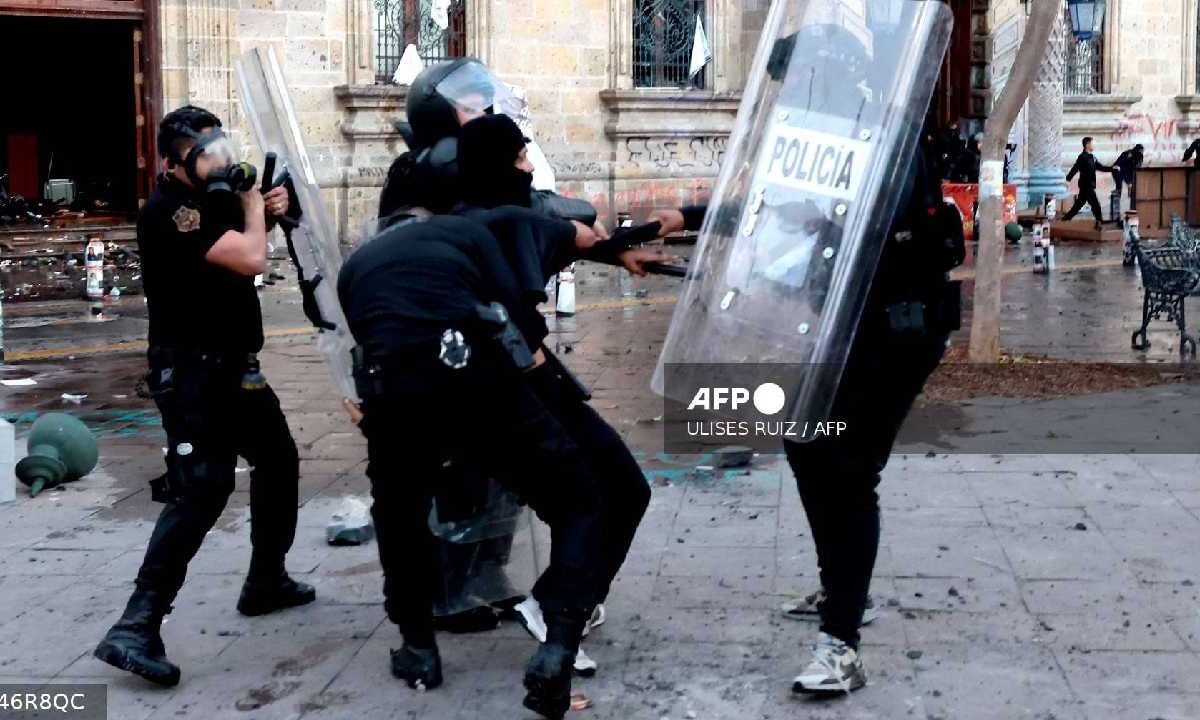 Heridos en la marcha.