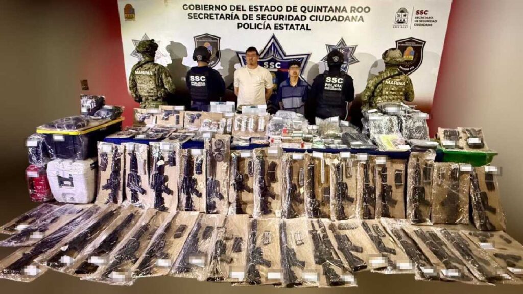 Detenidos con droga y armas.