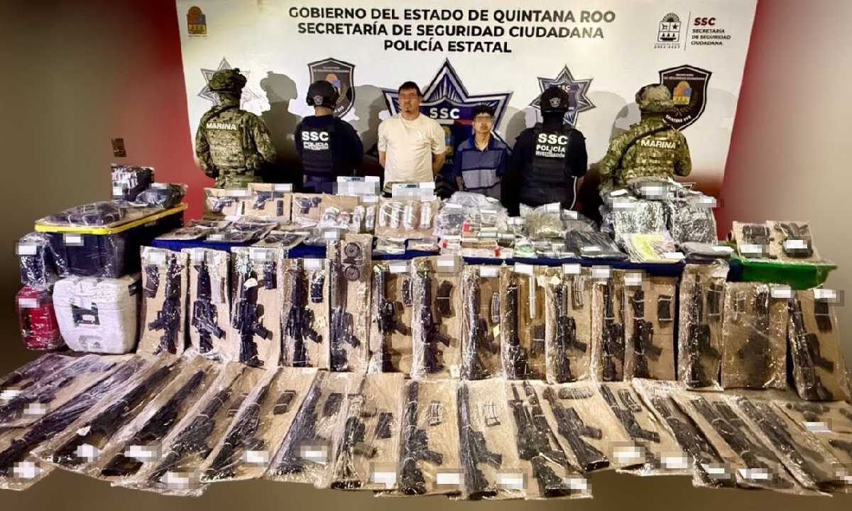 Detenidos con droga y armas.