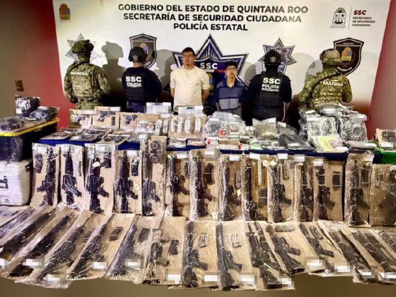 Golpe demoledor al narco: Capturan a presunto líder delincuencial en Cancún y aseguran un arsenal