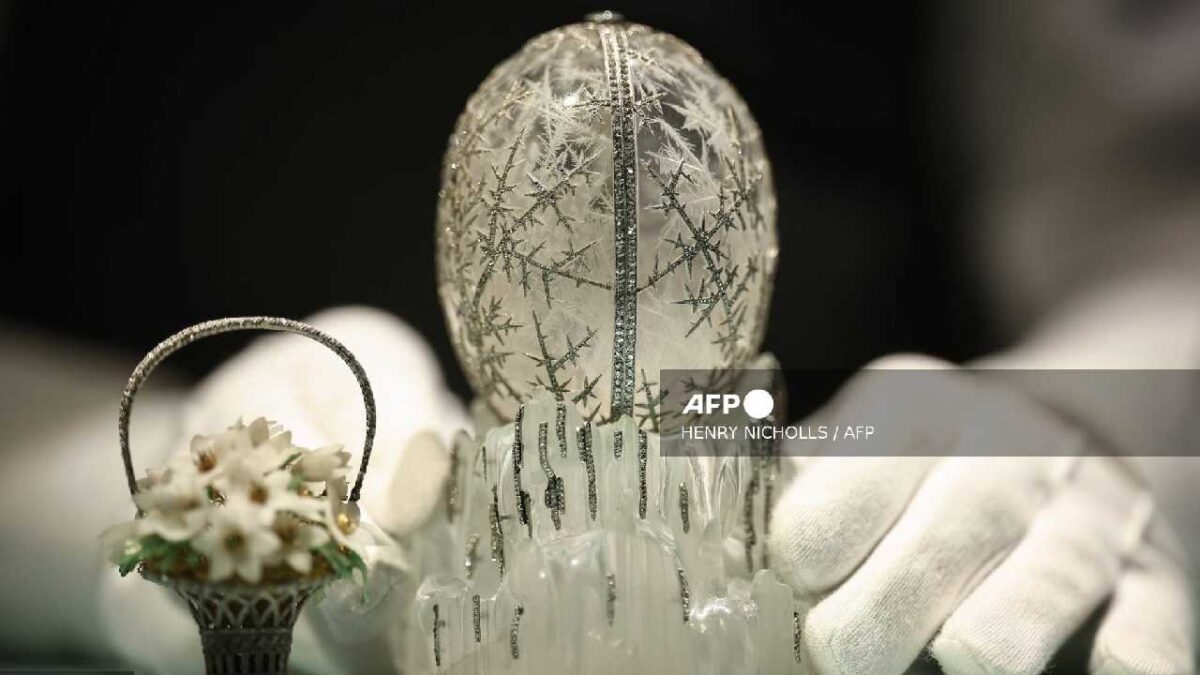 A subasta un huevo Fabergé.