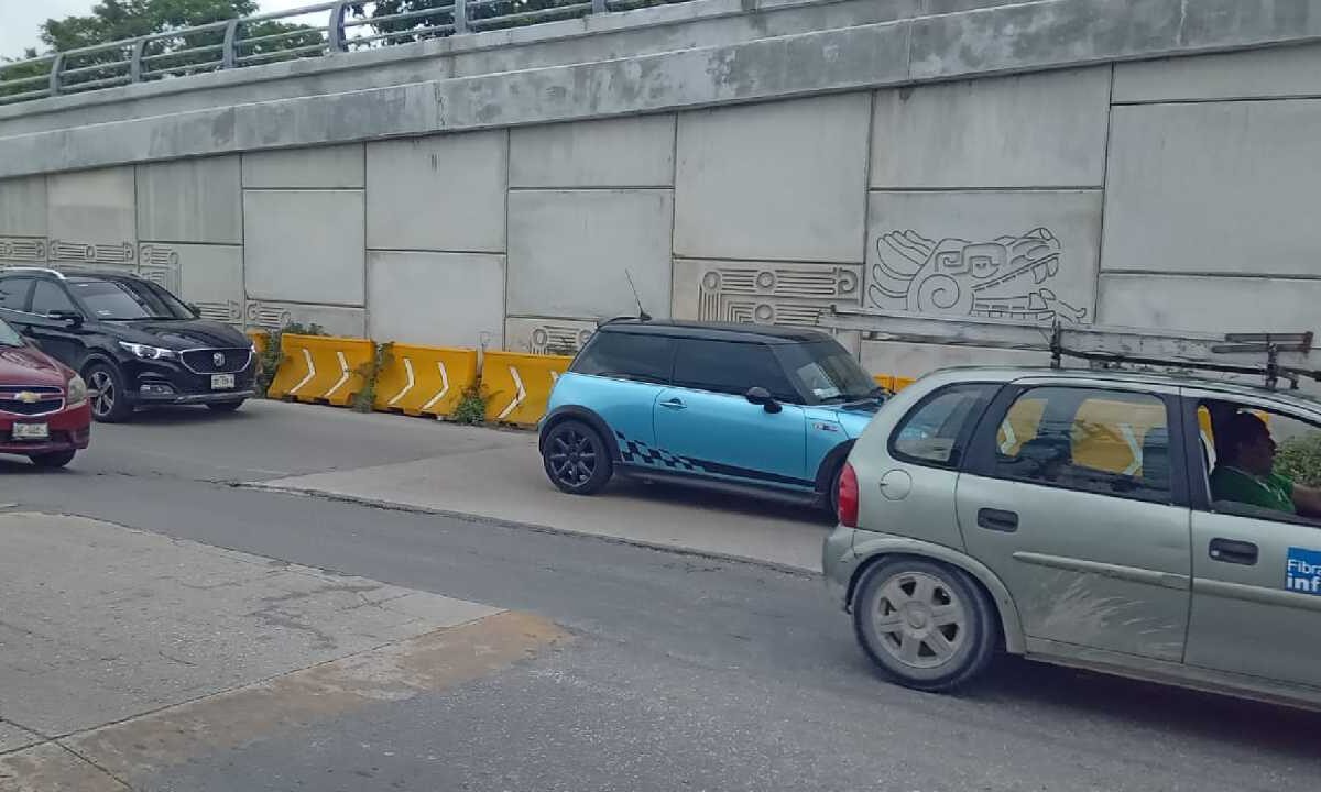 Cierres viales en Cancún.