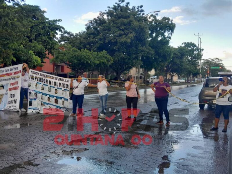 Madres Buscadoras bloquean avenida para exigir justicia por el caso de Luis Fernando Peón
