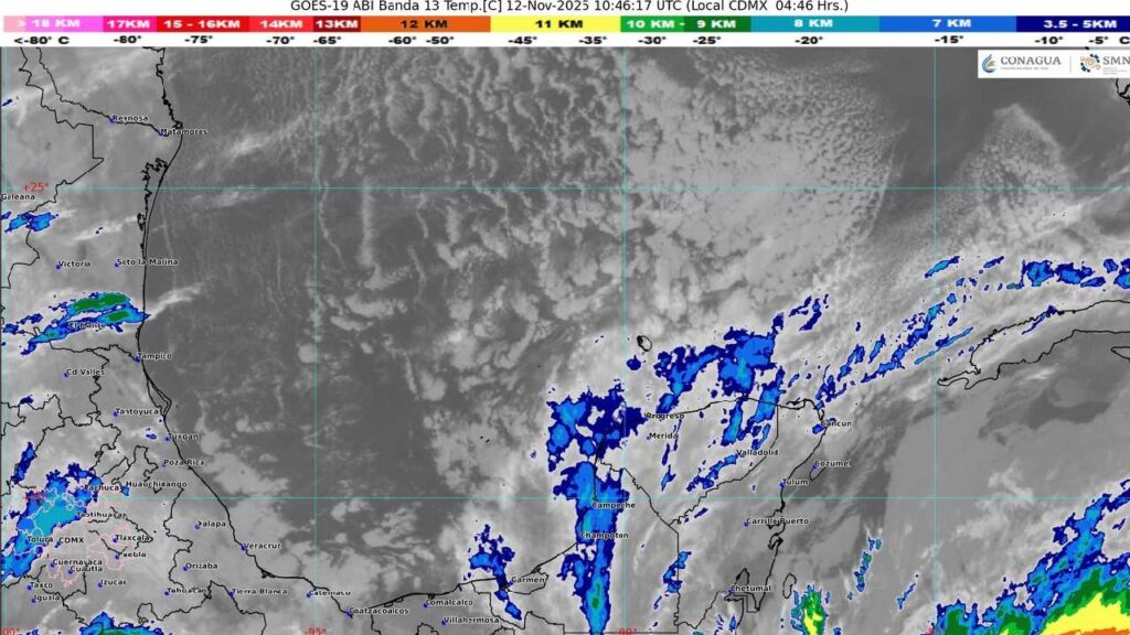 Prevén un día fresco y con lluvias.