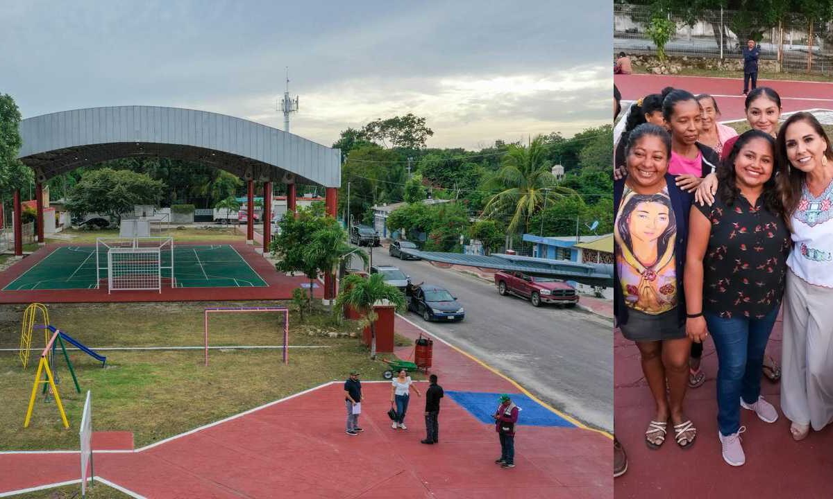 Mara Lezama entrega parque.