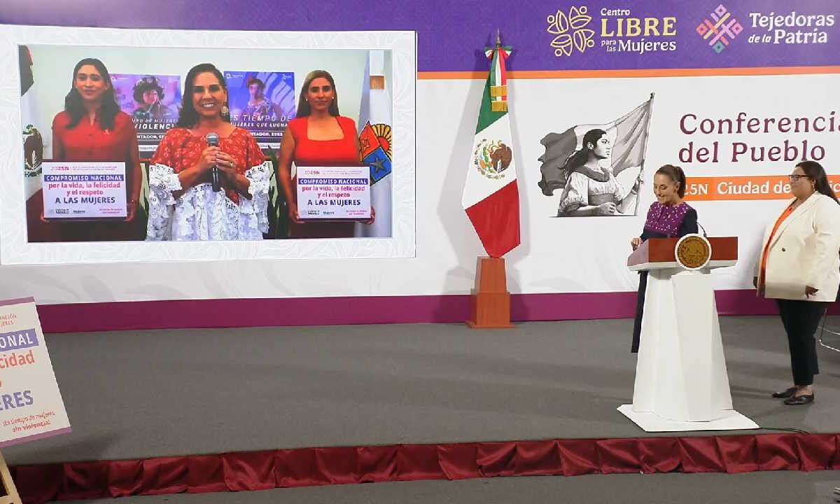 Mara Lezama a favor de la mujer.