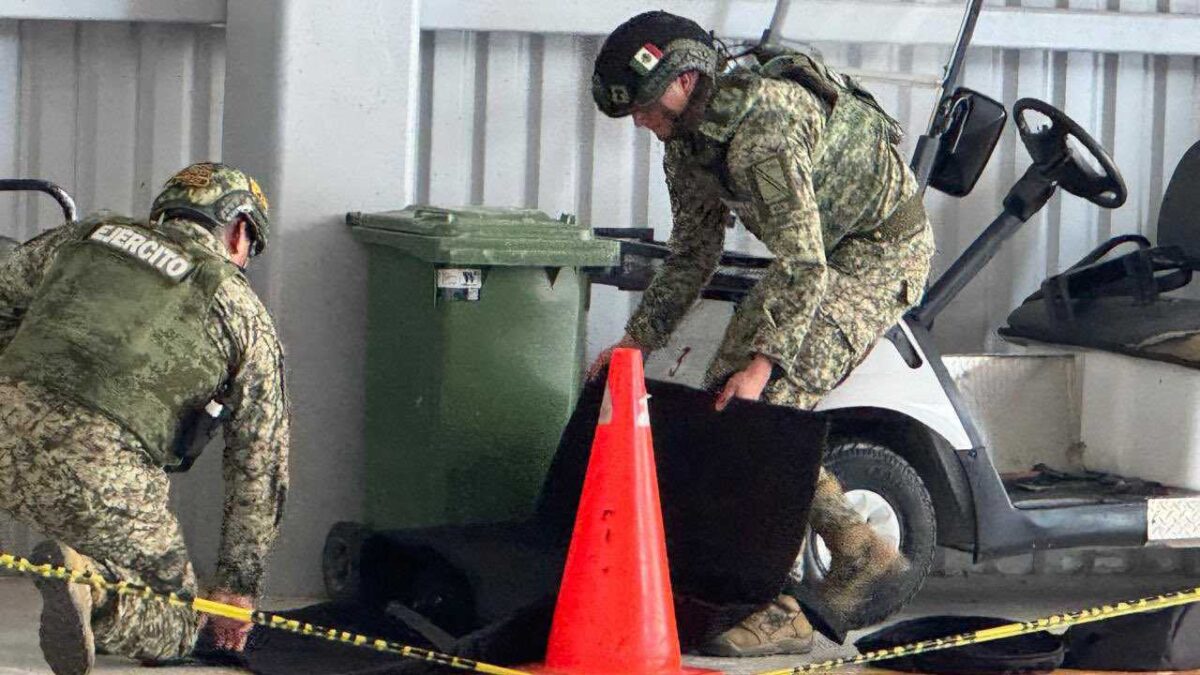 Simulacro en el aeropuerto de Tulum.