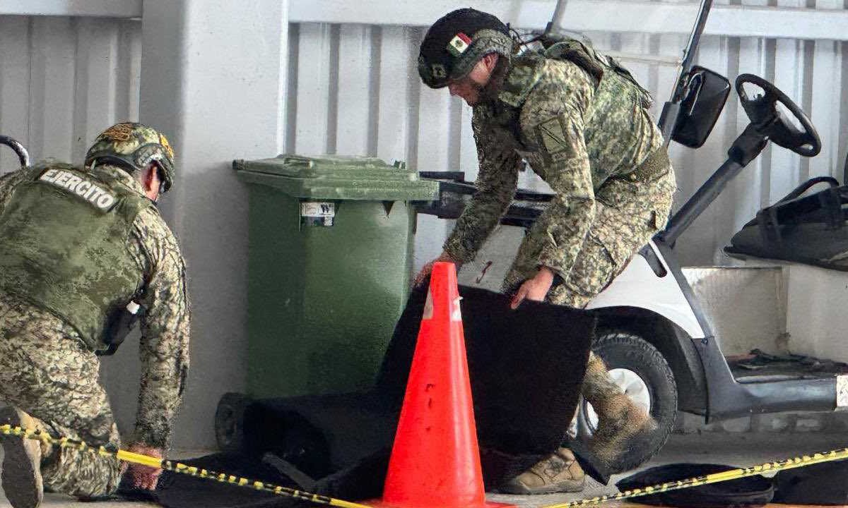 Simulacro en el aeropuerto de Tulum.