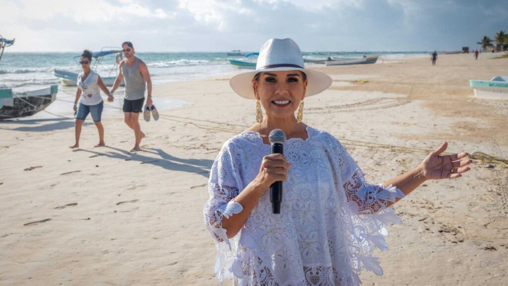 Mara Lezama en la Mañanera.