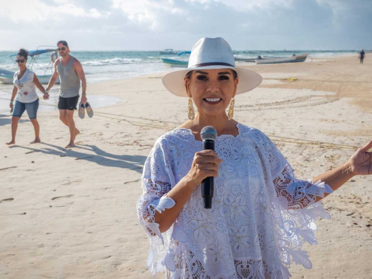 Mara Lezama en la Mañanera.