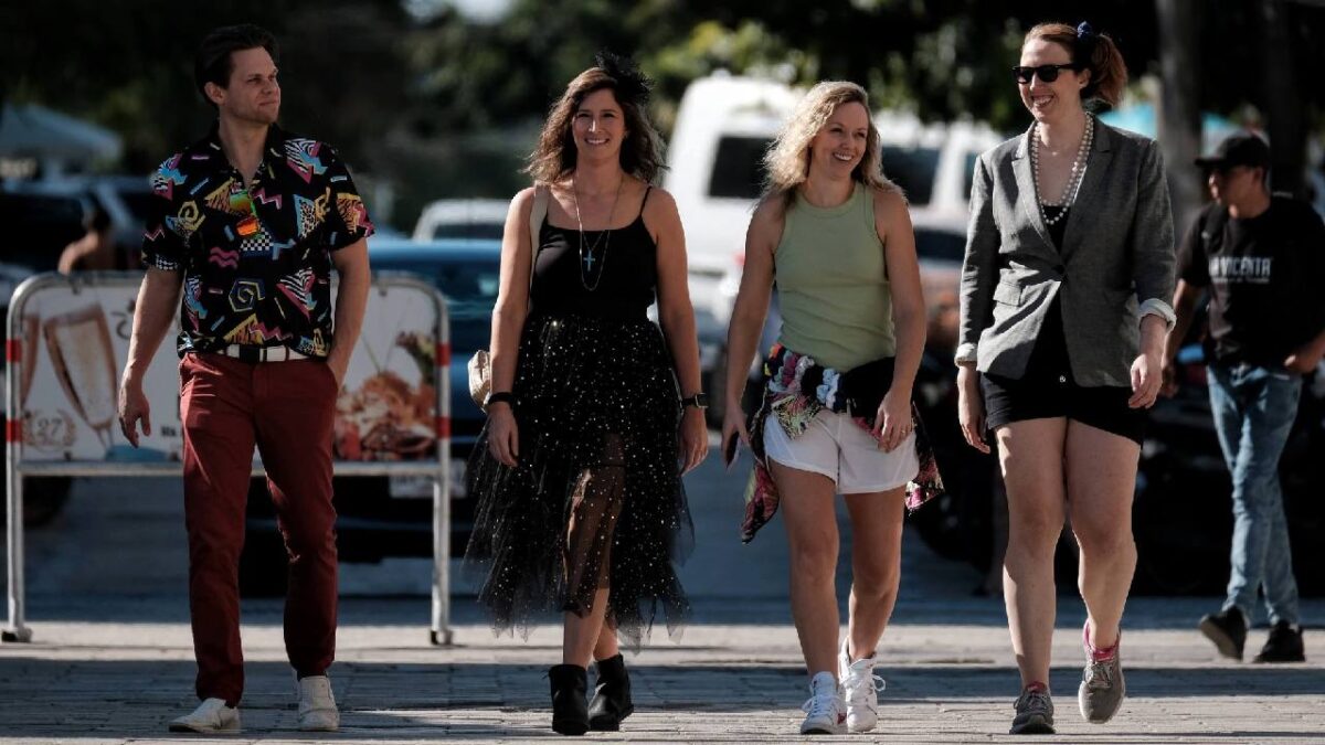 Turistas en el Caribe mexicano.