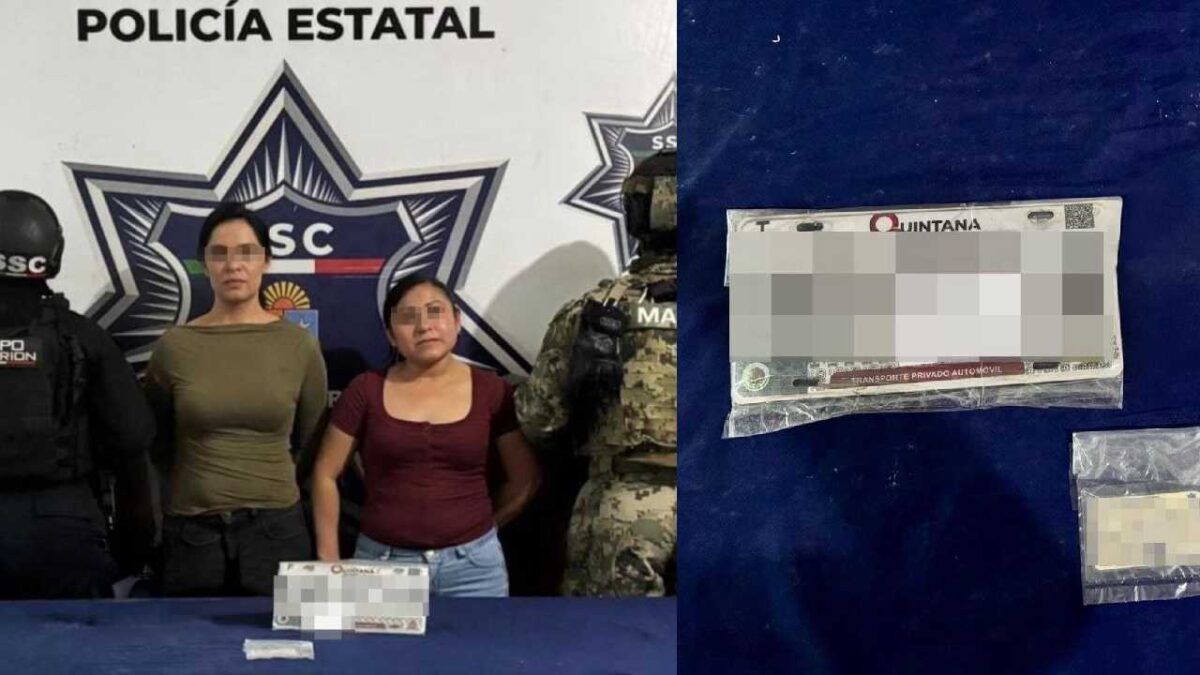 Detienen a dos mujeres en Cancún.