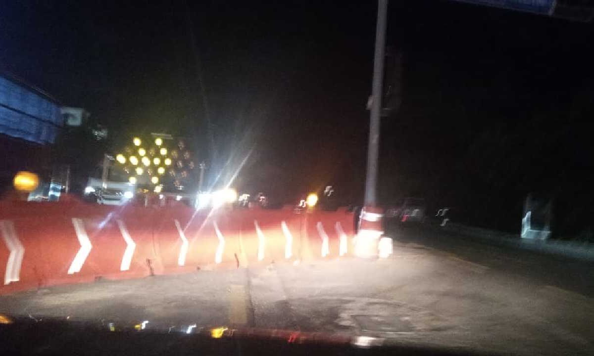 Cierres viales en Cancún.