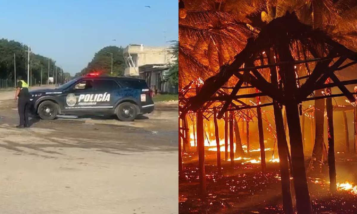 Últimas noticias. Incendio Mahahual ejecutados Playa.
