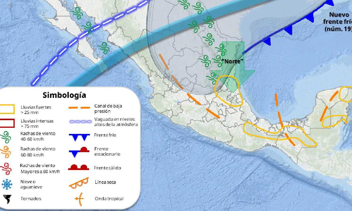 Prevén domingo caluroso con nublados.
