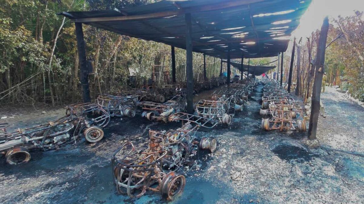 Determinan corto circuito en incendio en Cozumel.