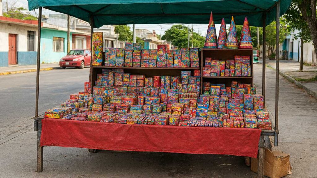 Con las fiestas de Navidad crece la venta de pirotecnia.