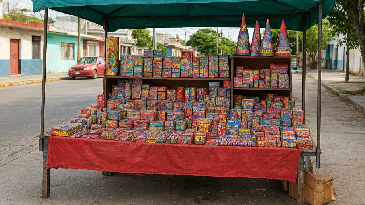 Con las fiestas de Navidad crece la venta de pirotecnia.