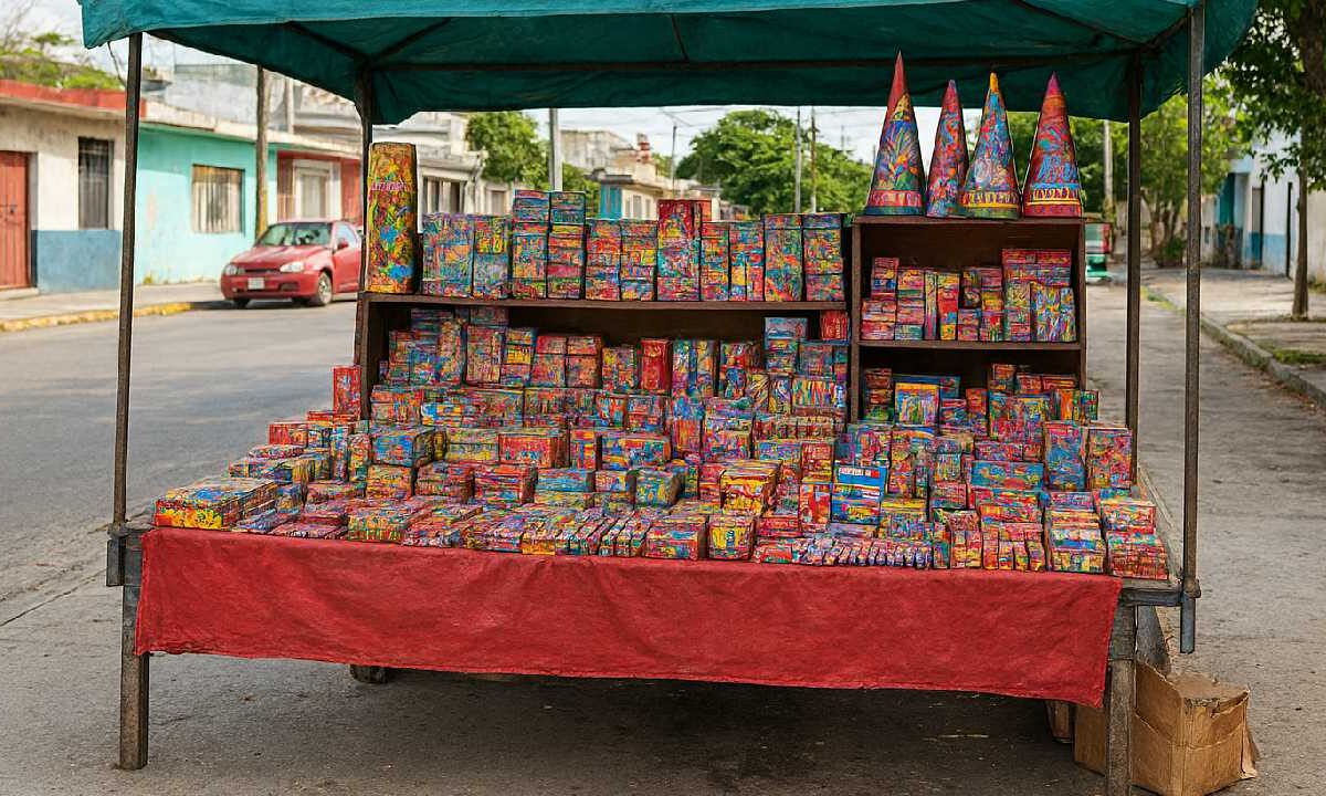 Con las fiestas de Navidad crece la venta de pirotecnia.